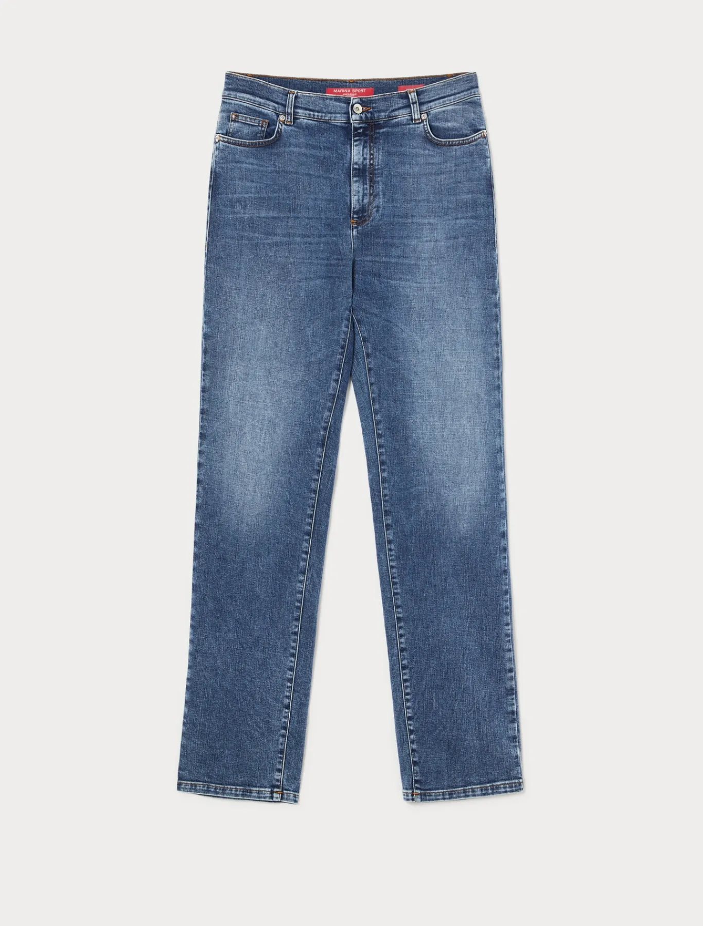 Marina Rinaldi Jean en denim de coton BLEU Clearance