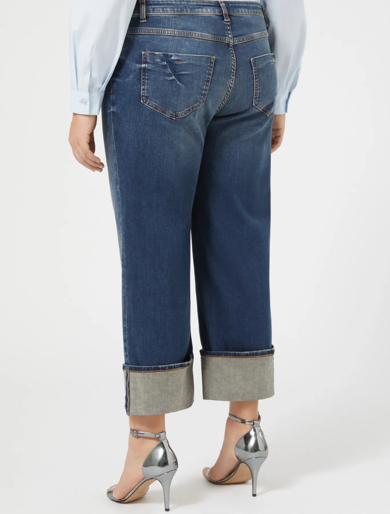 Marina Rinaldi Jean en denim de coton BLEUNUIT Sale