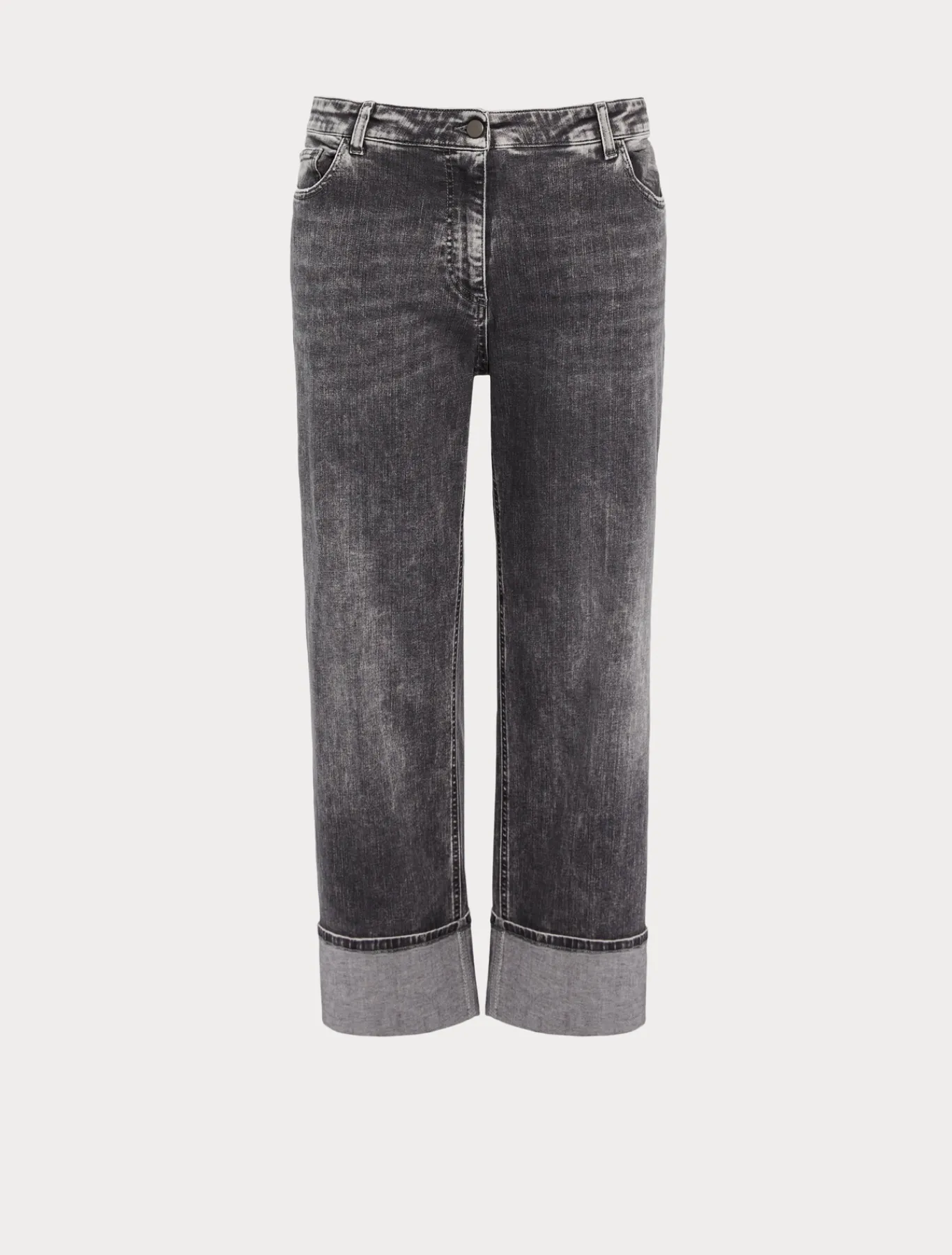Marina Rinaldi Jean en denim de coton NOIR Outlet