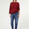 Marina Rinaldi Jean en denim de coton mélangé BLEU Clearance