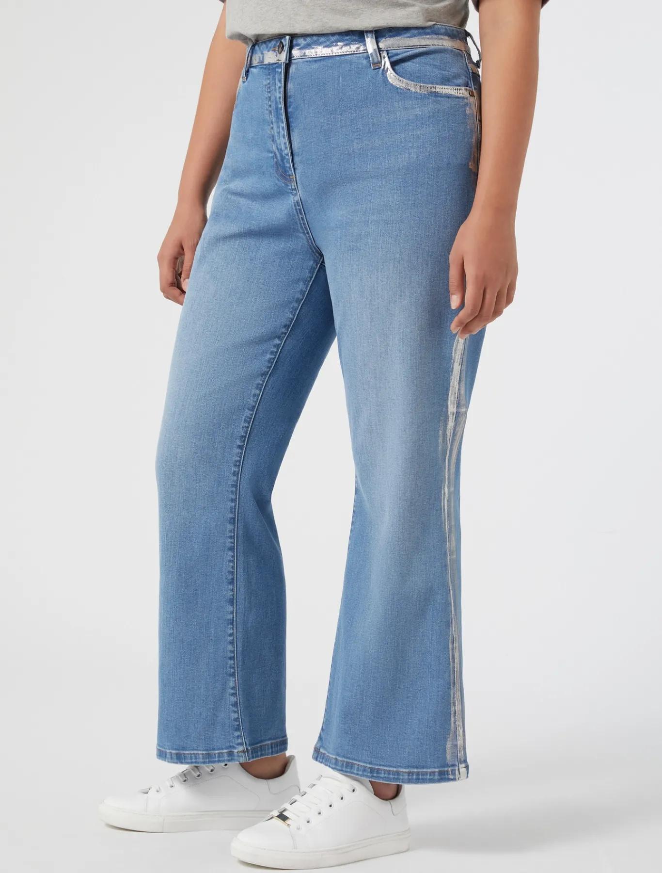 Marina Rinaldi Jean évasé en denim BLEUBLEUCLAIR Outlet