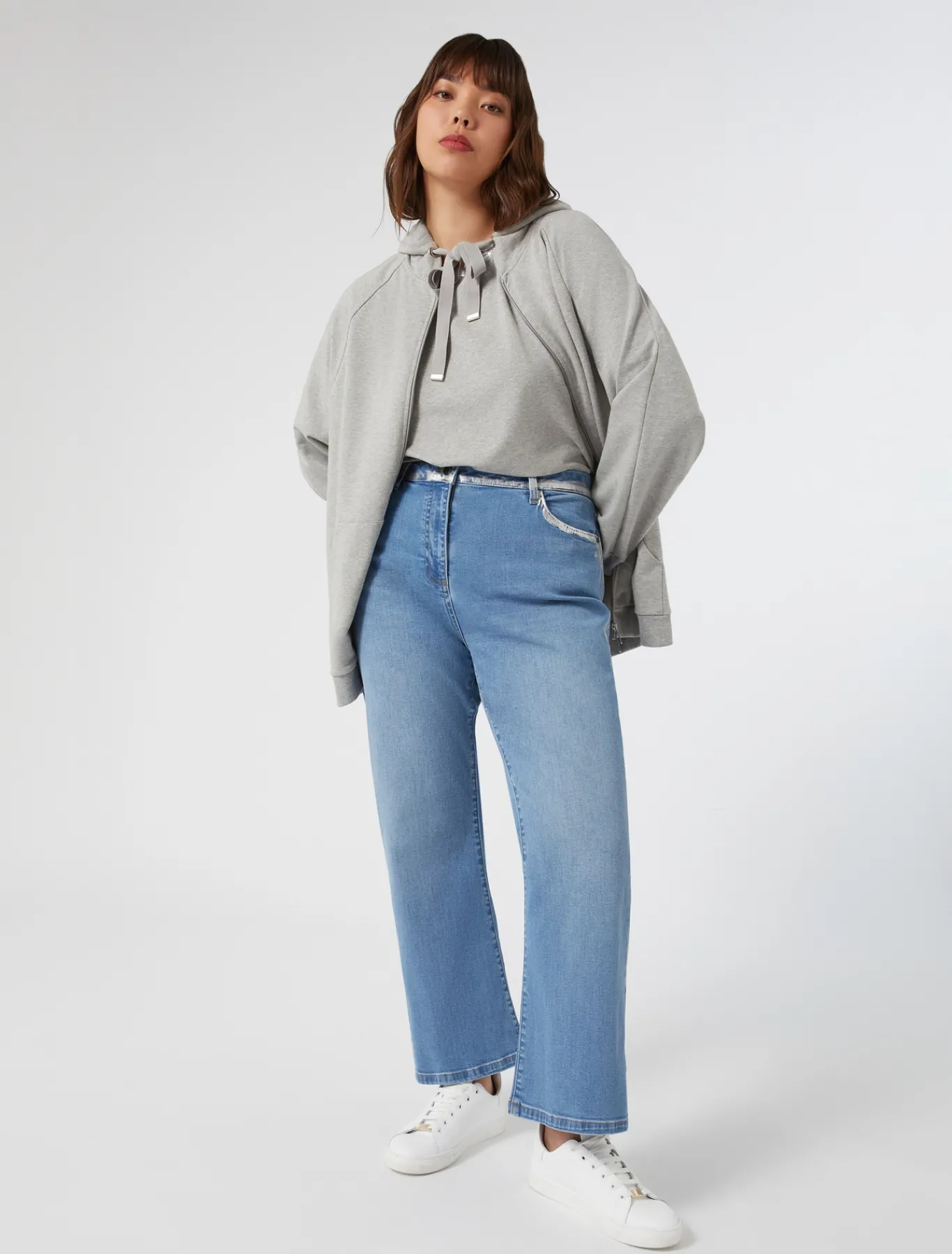 Marina Rinaldi Jean évasé en denim BLEUBLEUCLAIR Outlet