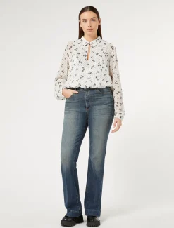 Marina Rinaldi Jean évasé en denim stretch BLEU Fashion