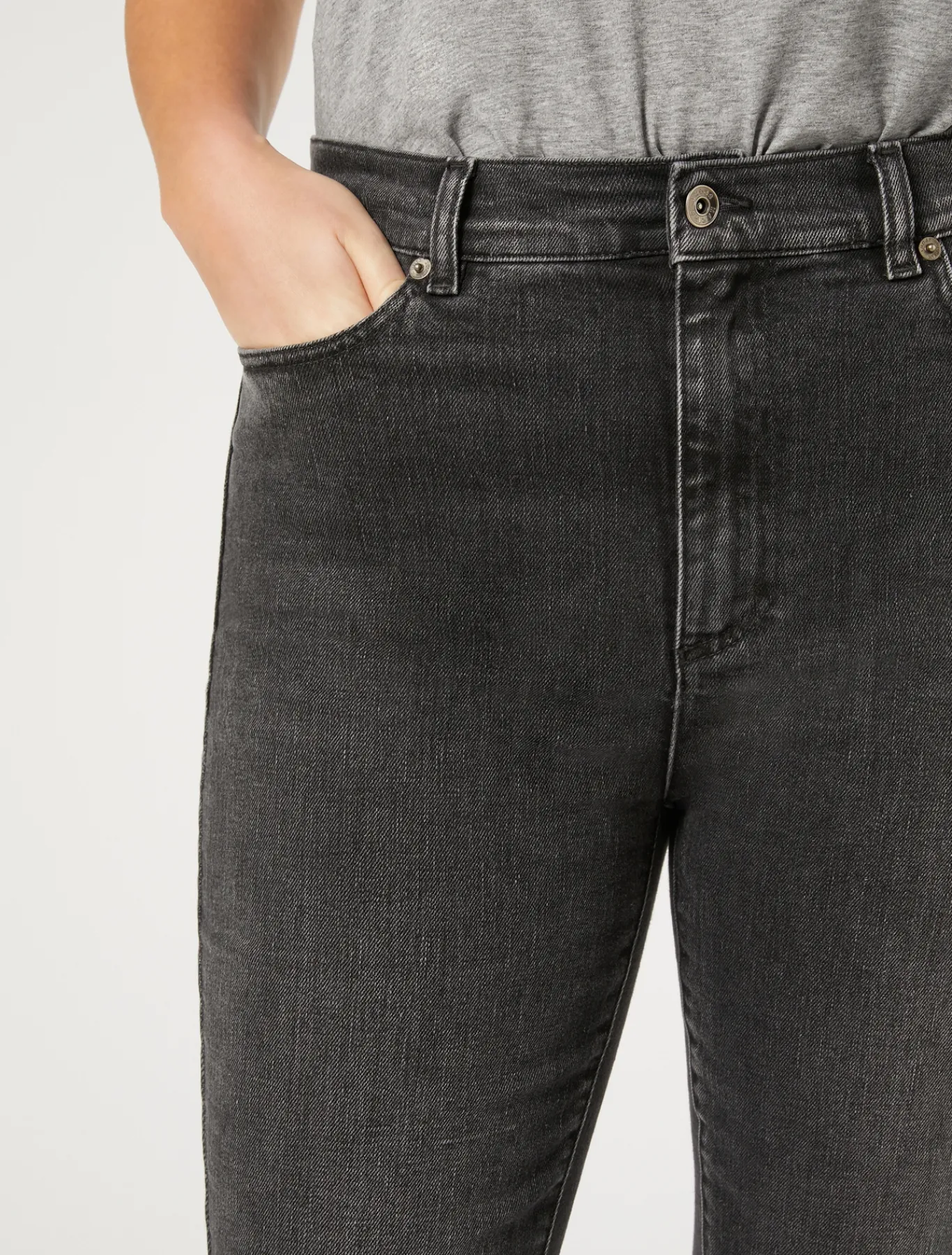 Marina Rinaldi Jean évasé en denim stretch NOIR Clearance