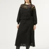 Marina Rinaldi Jupe avec broderie macramé NOIR Discount