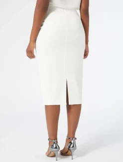 Marina Rinaldi Jupe crayon en cady BLANC Fashion