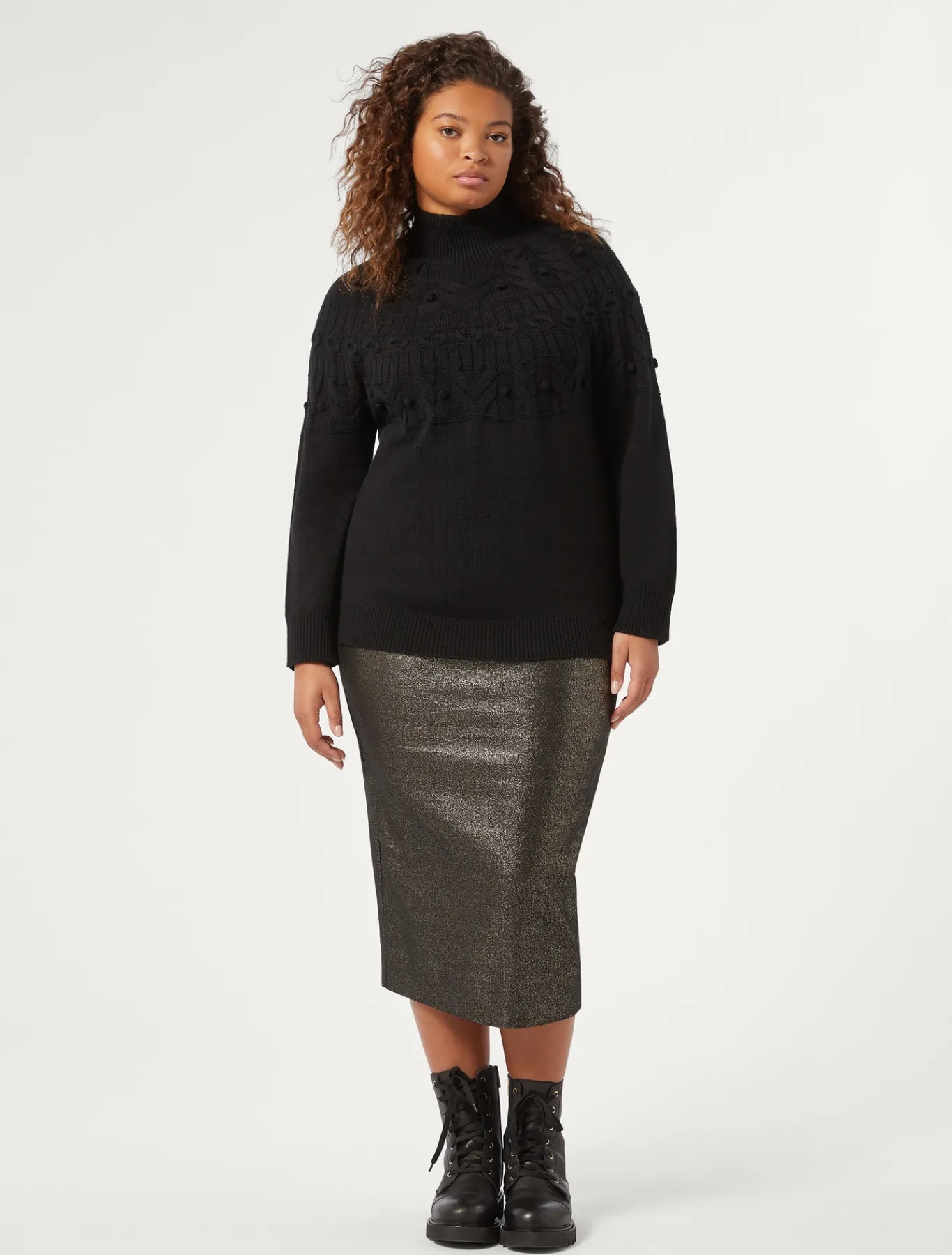 Marina Rinaldi Jupe en bengaline stretch ORNOIR Discount