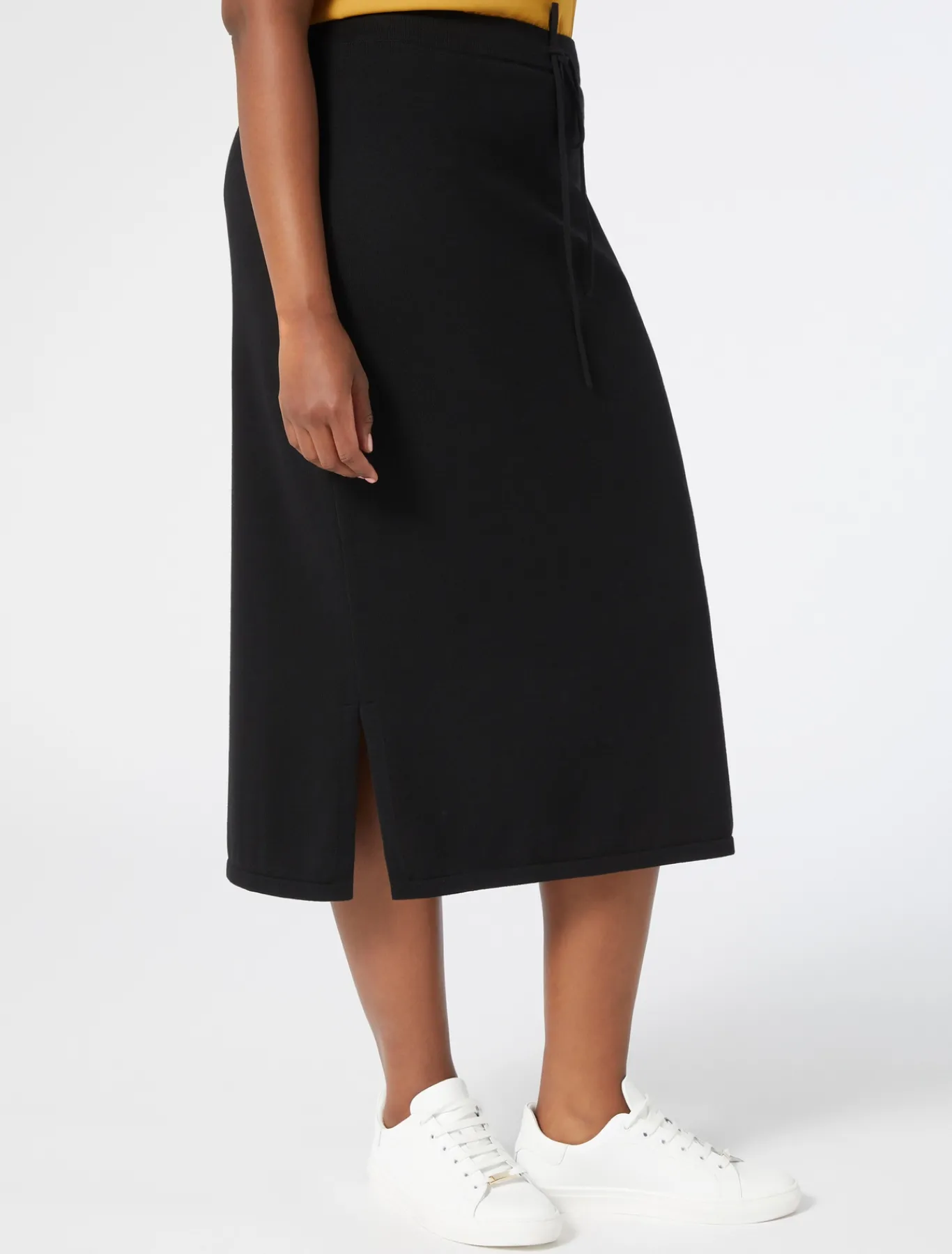 Marina Rinaldi Jupe en crêpe de coton NOIR Discount