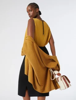 Marina Rinaldi Jupe en crêpe de coton NOIR Discount