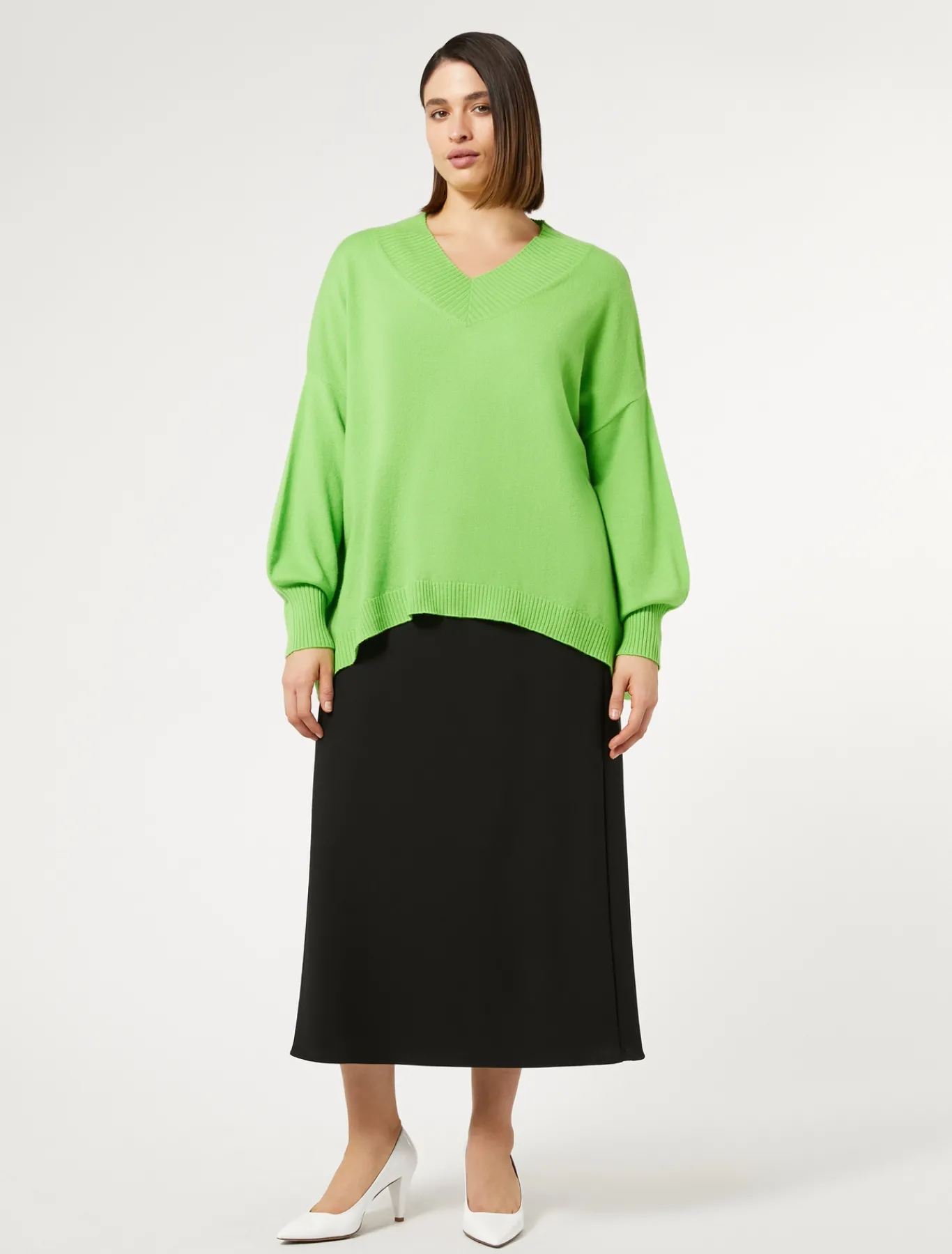 Marina Rinaldi Jupe en crêpe satin NOIR Sale