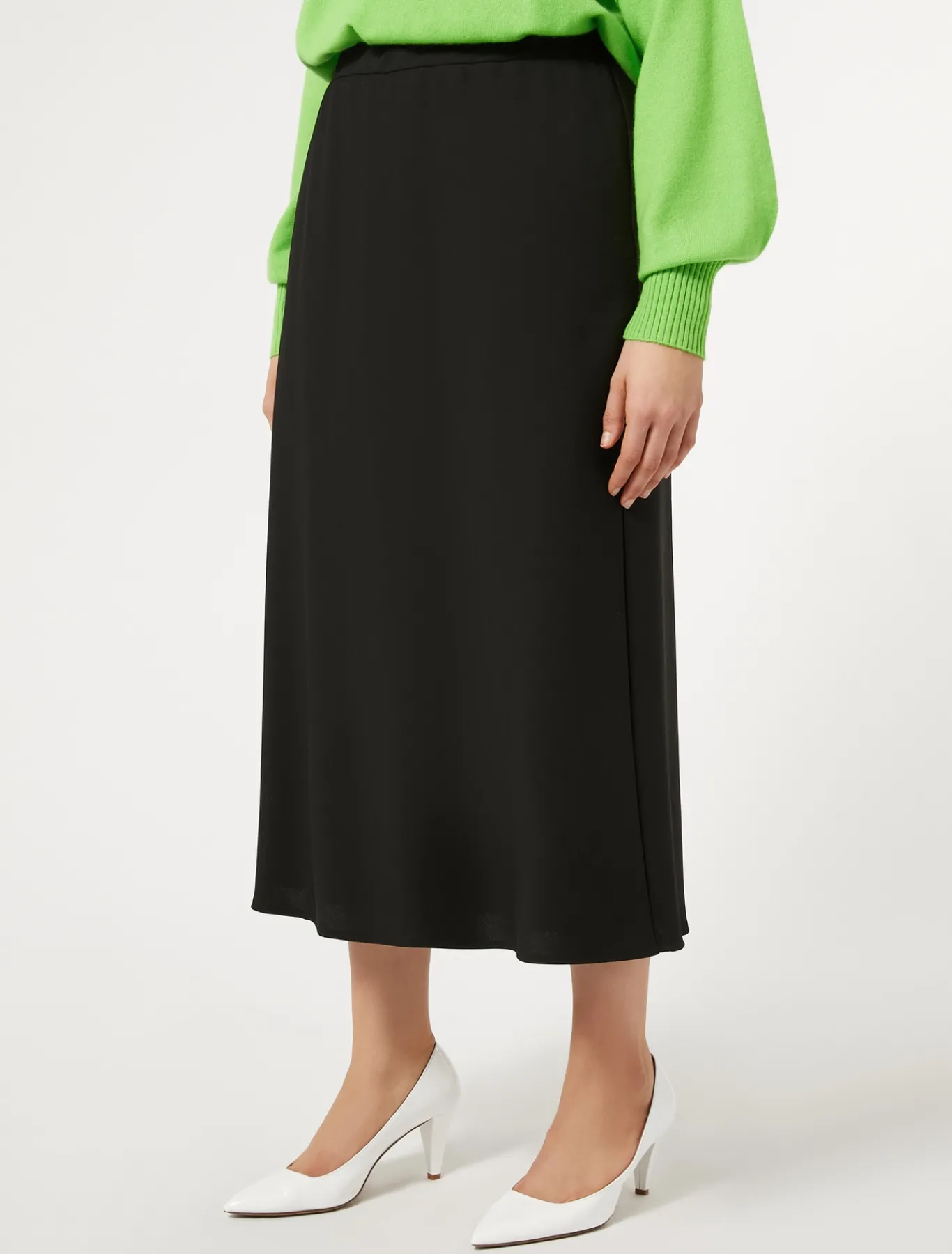 Marina Rinaldi Jupe en crêpe satin NOIR Sale