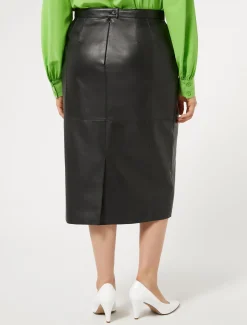 Marina Rinaldi Jupe en cuir NOIR Online