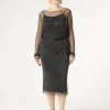 Marina Rinaldi Jupe en filet avec strass NOIR New