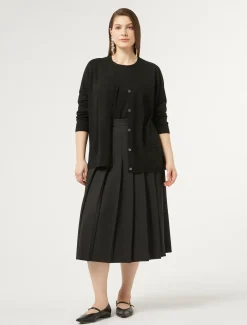 Marina Rinaldi Jupe en gabardine de laine NOIR Sale