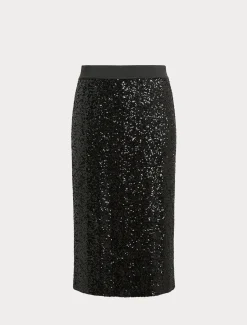 Marina Rinaldi Jupe en jersey et paillettes NOIR Best