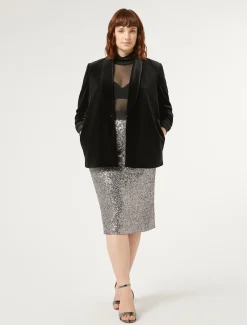 Marina Rinaldi Jupe en jersey et paillettes GRISMOYEN Online