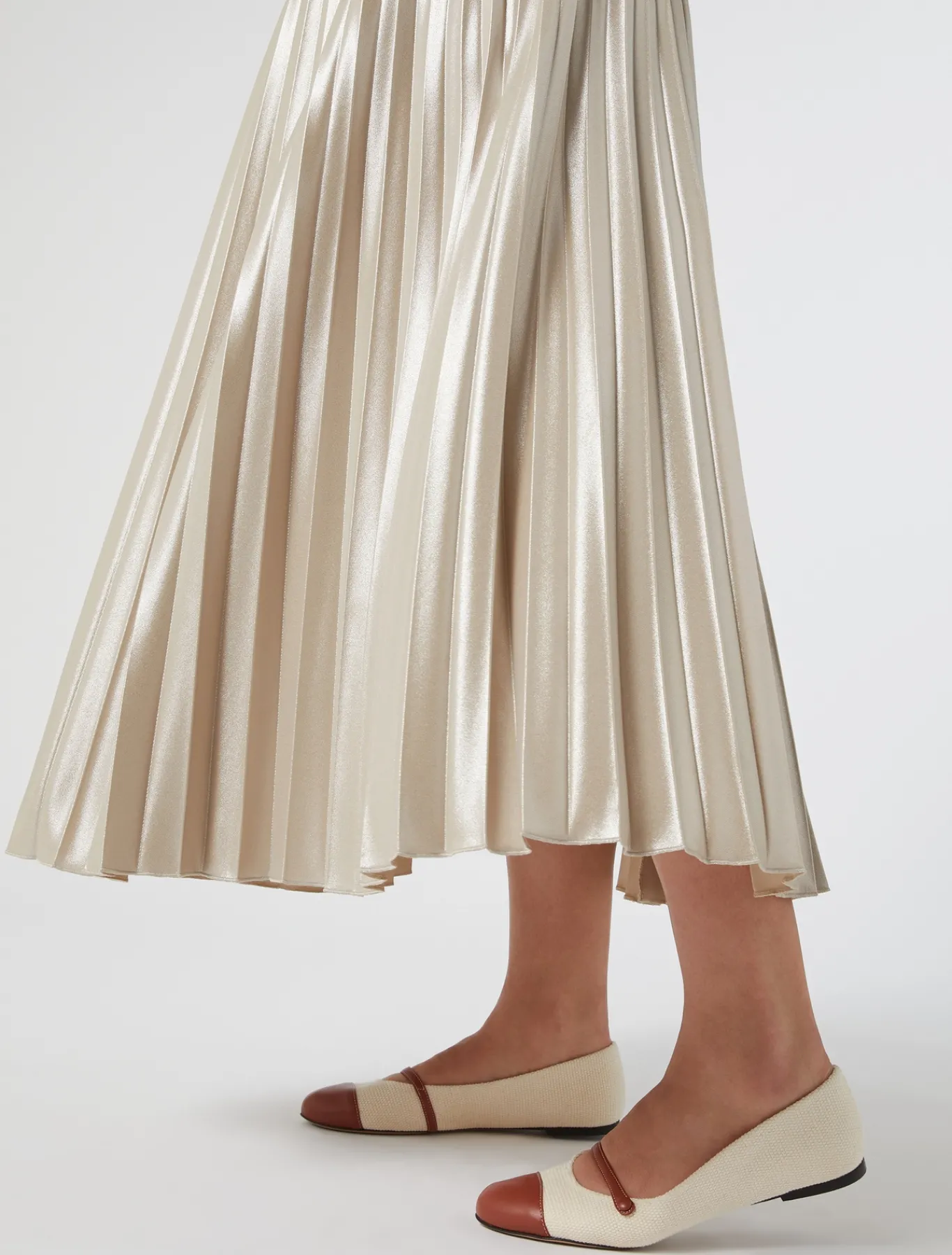 Marina Rinaldi Jupe en jersey lamé SABLE New