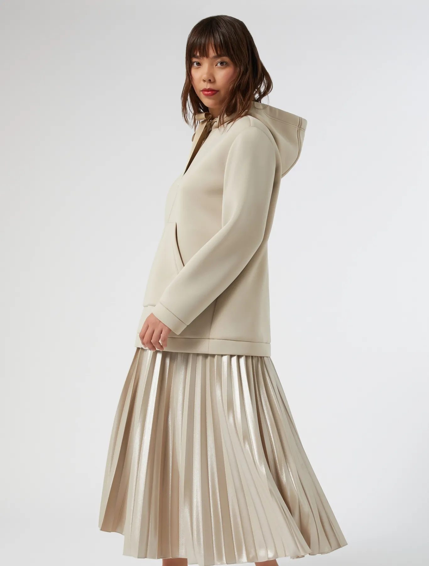 Marina Rinaldi Jupe en jersey lamé SABLE New