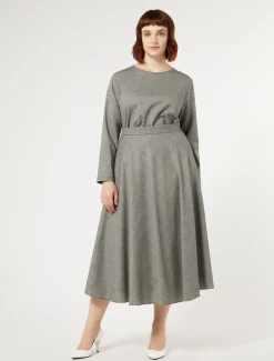 Marina Rinaldi Jupe en laine foulée NOIRBLANC Outlet