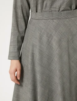 Marina Rinaldi Jupe en laine foulée NOIRBLANC Outlet