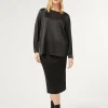 Marina Rinaldi Jupe en maille avec paillettes NOIR Discount