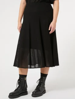 Marina Rinaldi Jupe en maille crêpe NOIR Sale