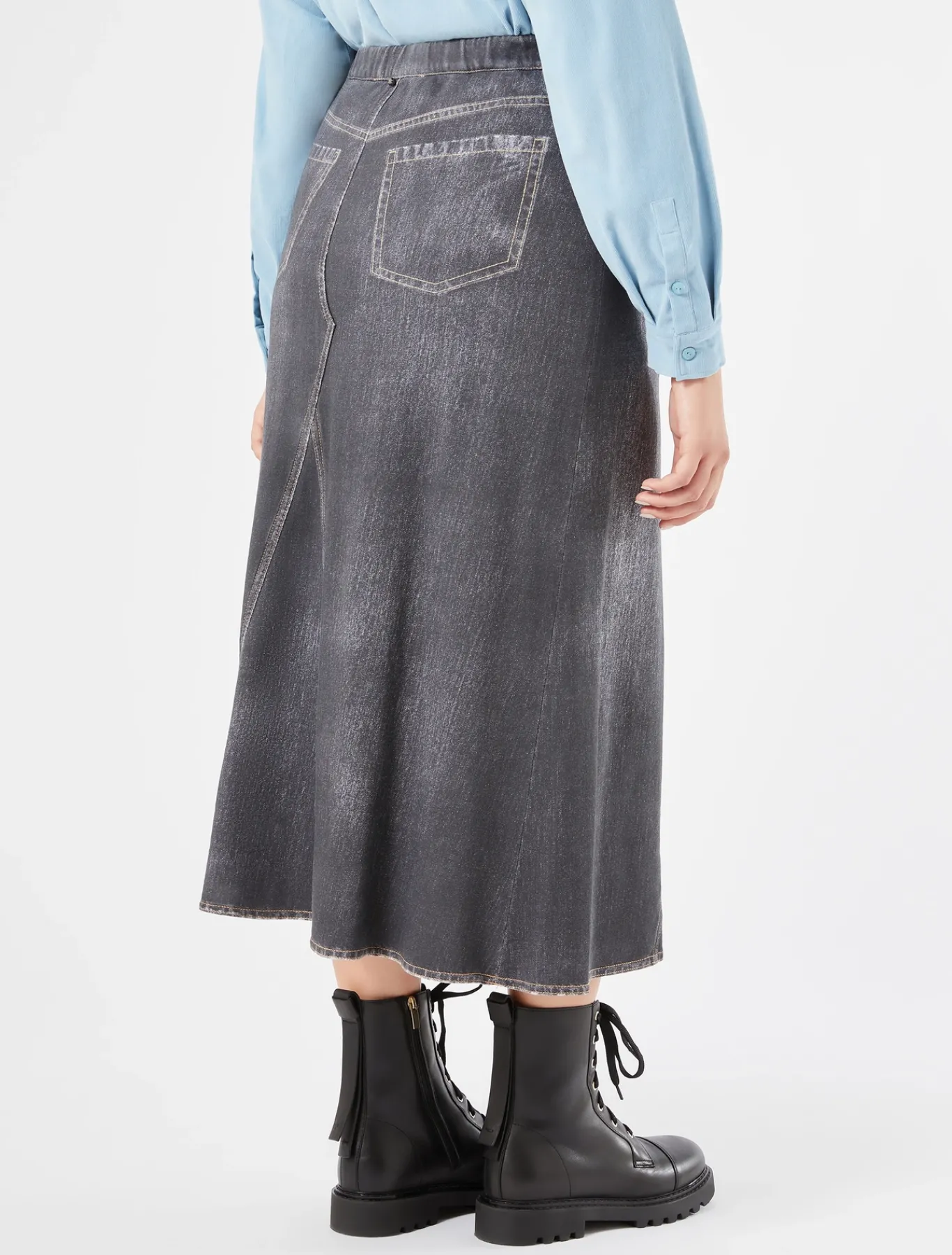 Marina Rinaldi Jupe en molleton imprimé NOIR Outlet