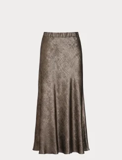 Marina Rinaldi Jupe en mousseline lamée BRONZE Hot