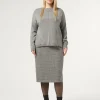 Marina Rinaldi Jupe en prince-de-Galles NOIR Outlet