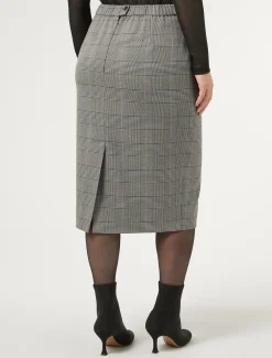 Marina Rinaldi Jupe en prince-de-Galles NOIR Outlet