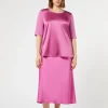 Marina Rinaldi Jupe en satin fluide VIEUXROSE Clearance
