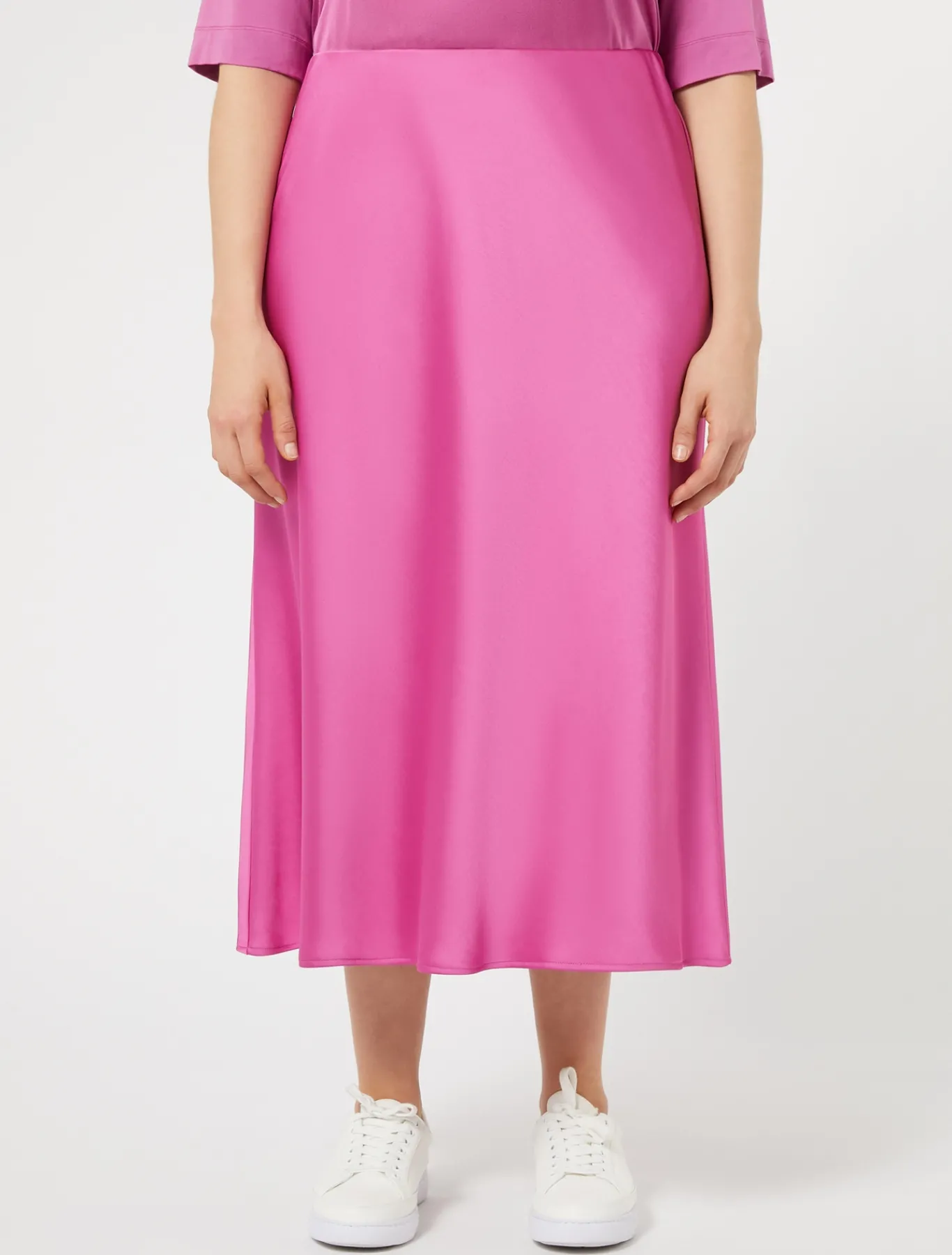 Marina Rinaldi Jupe en satin fluide VIEUXROSE Clearance