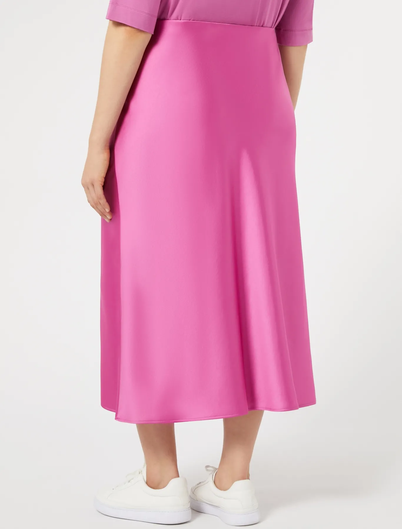 Marina Rinaldi Jupe en satin fluide VIEUXROSE Clearance