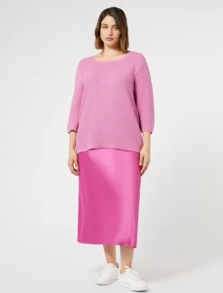 Marina Rinaldi Jupe en satin fluide VIEUXROSE Clearance