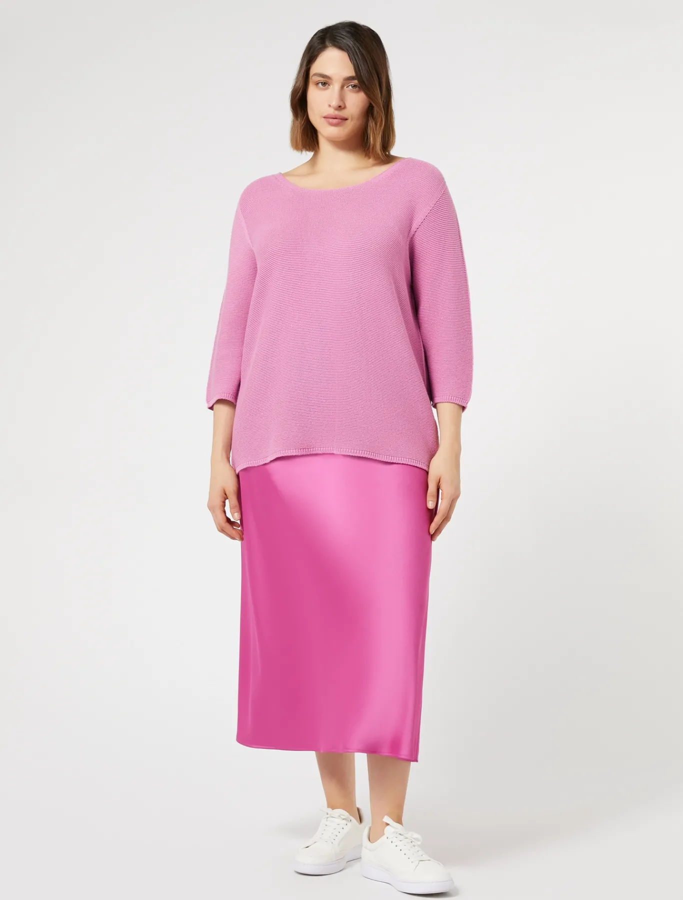 Marina Rinaldi Jupe en satin fluide VIEUXROSE Clearance
