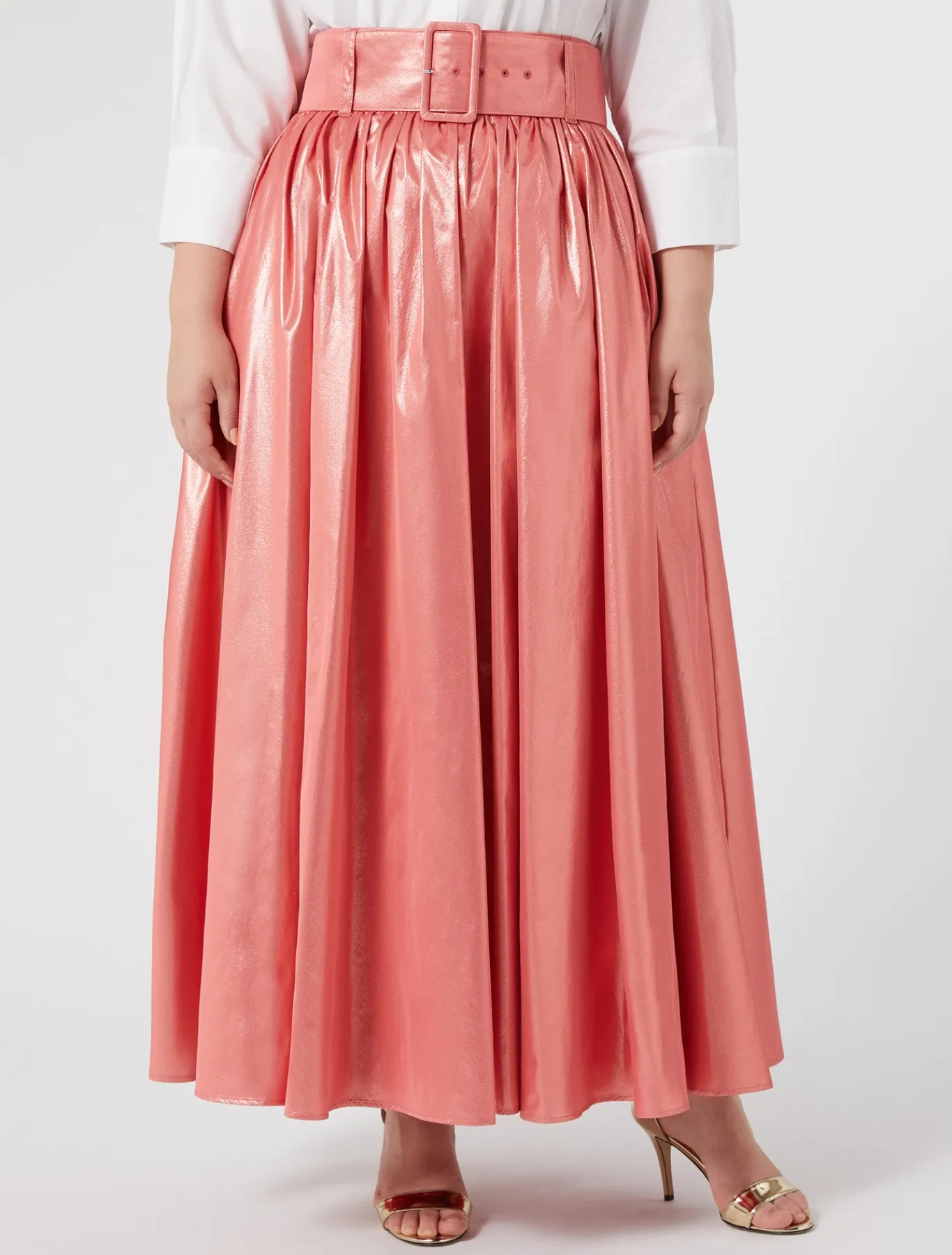 Marina Rinaldi Jupe en taffetas lurex ROSEORPERLE' Fashion