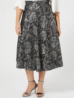 Marina Rinaldi Jupe en tissu jacquard NOIR Hot