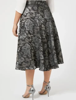 Marina Rinaldi Jupe en tissu jacquard NOIR Hot