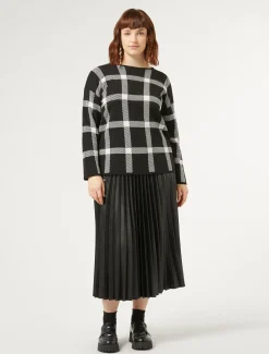 Marina Rinaldi Jupe en tissu plissé NOIR Fashion