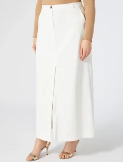 Marina Rinaldi Jupe en toile de coton mélangé BLANC Hot