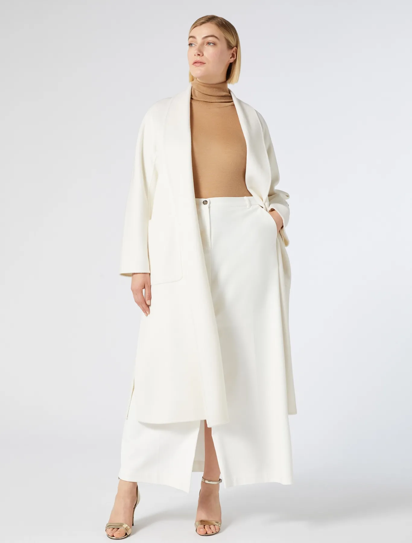 Marina Rinaldi Jupe en toile de coton mélangé BLANC Hot