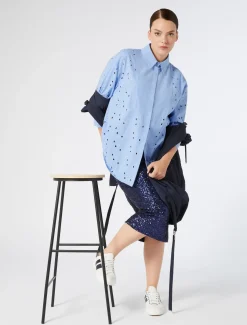 Marina Rinaldi Jupe en tulle brodé BLEUMARINE New
