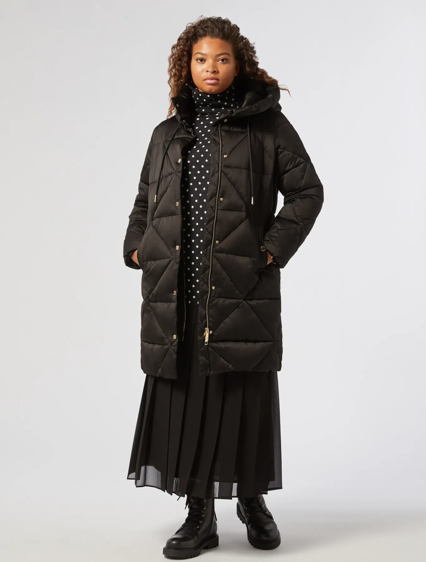 Marina Rinaldi Jupe longue en georgette NOIR Sale
