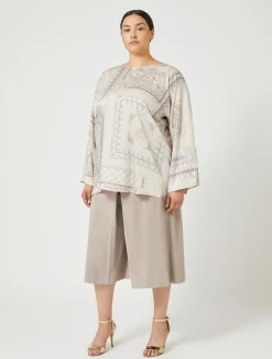 Marina Rinaldi Jupe-culotte en velours BEIGE Discount