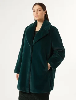 Marina Rinaldi Manteau à la texture douce VERTFONCE' Online