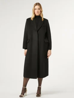Marina Rinaldi Manteau double de laine NOIR Fashion