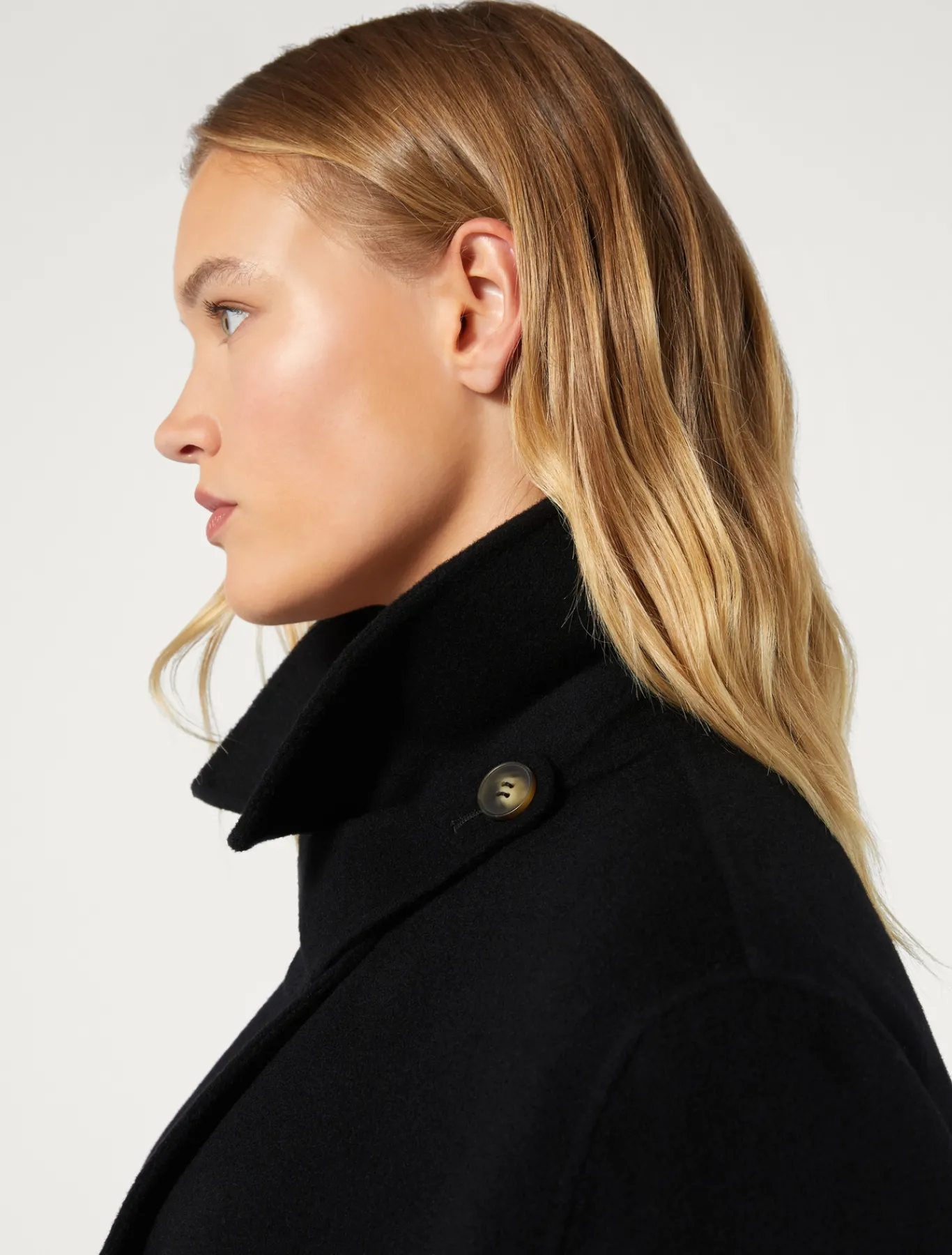 Marina Rinaldi Manteau double de laine NOIR Hot