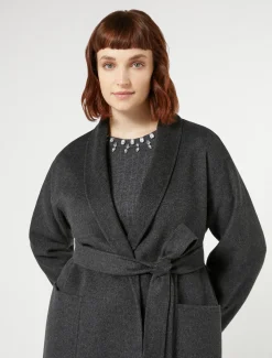 Marina Rinaldi Manteau double de laine GRISMOYEN Sale