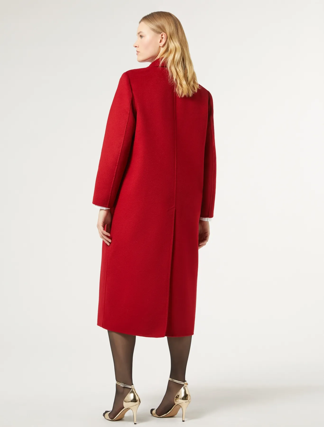 Marina Rinaldi Manteau double de laine ROUGE Online