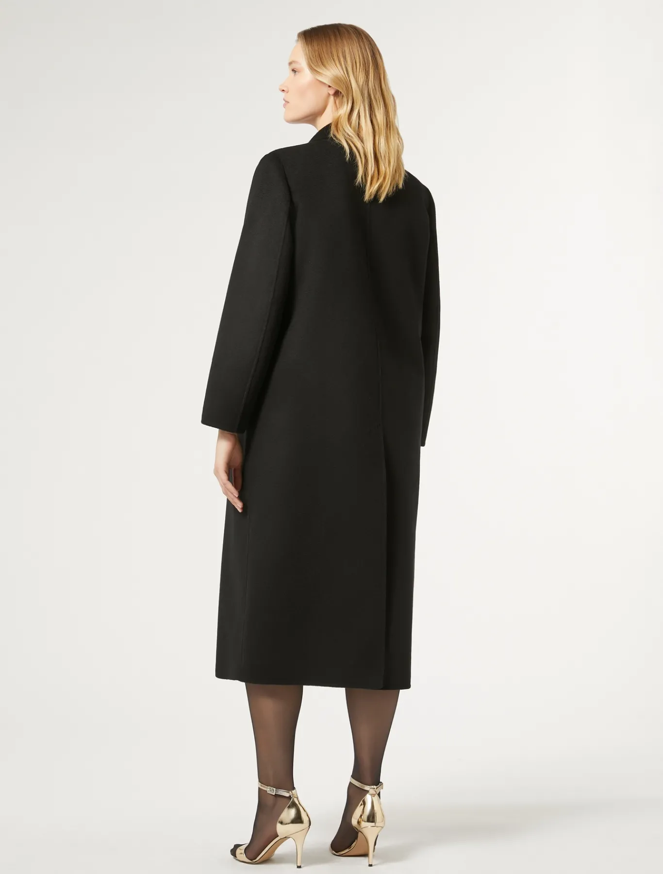 Marina Rinaldi Manteau double de laine NOIR Fashion